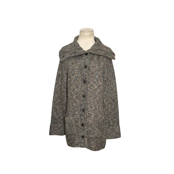 The Limited heathered brown buttoned cardigan sweater size M - Picture 10 of 15